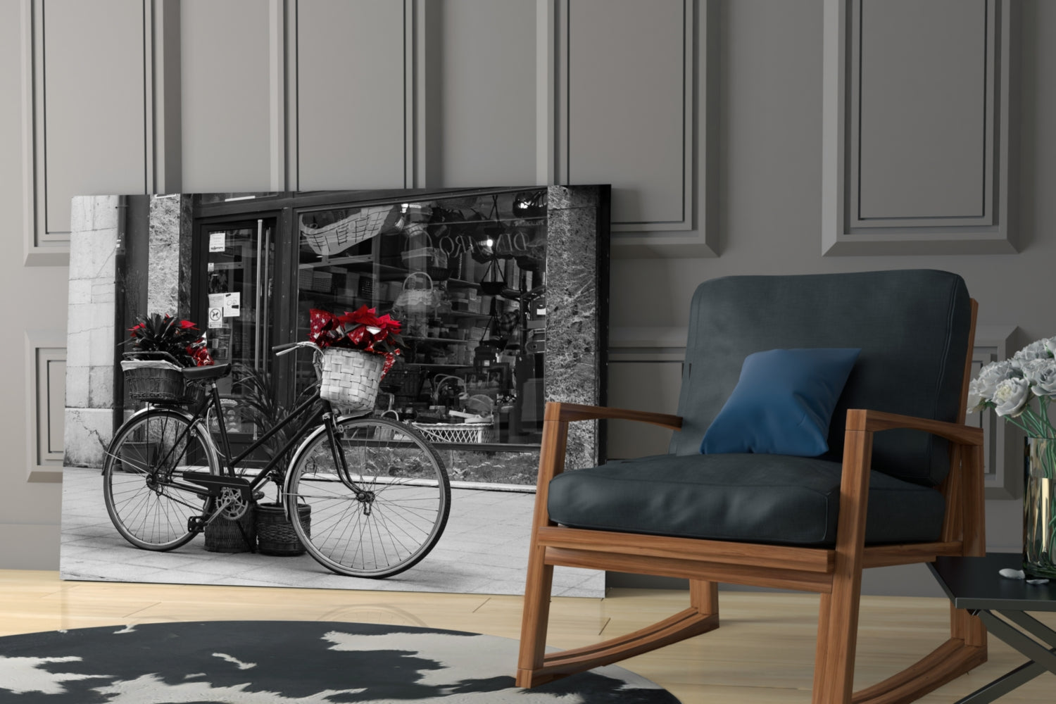 Bicycle Glass Wall Art.