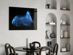 Blue Feather panel adding quiet calm to a meditation corner