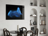 Blue Feather panel adding quiet calm to a meditation corner
