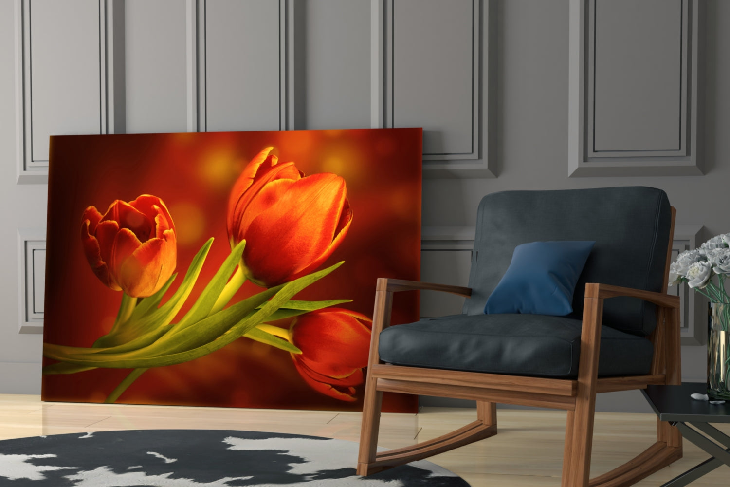 Flower Glass Wall Art.