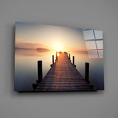 Dawn pier panel bringing golden retreat to a contemporary living space