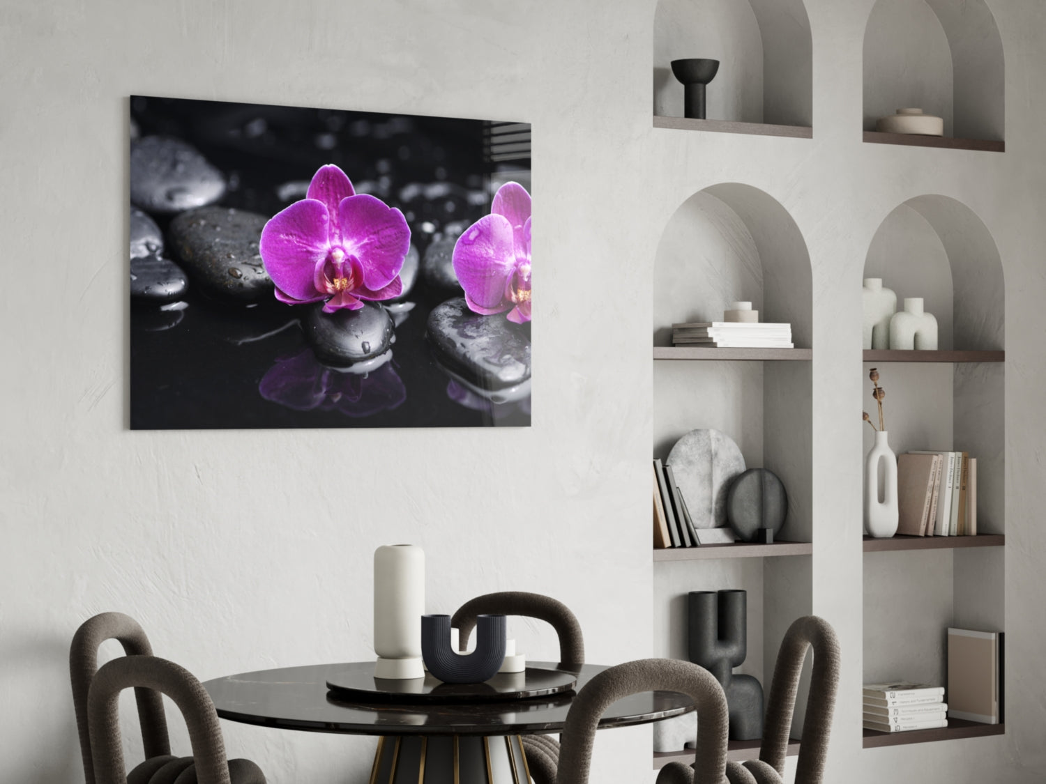 Orchid Glass Wall Art.