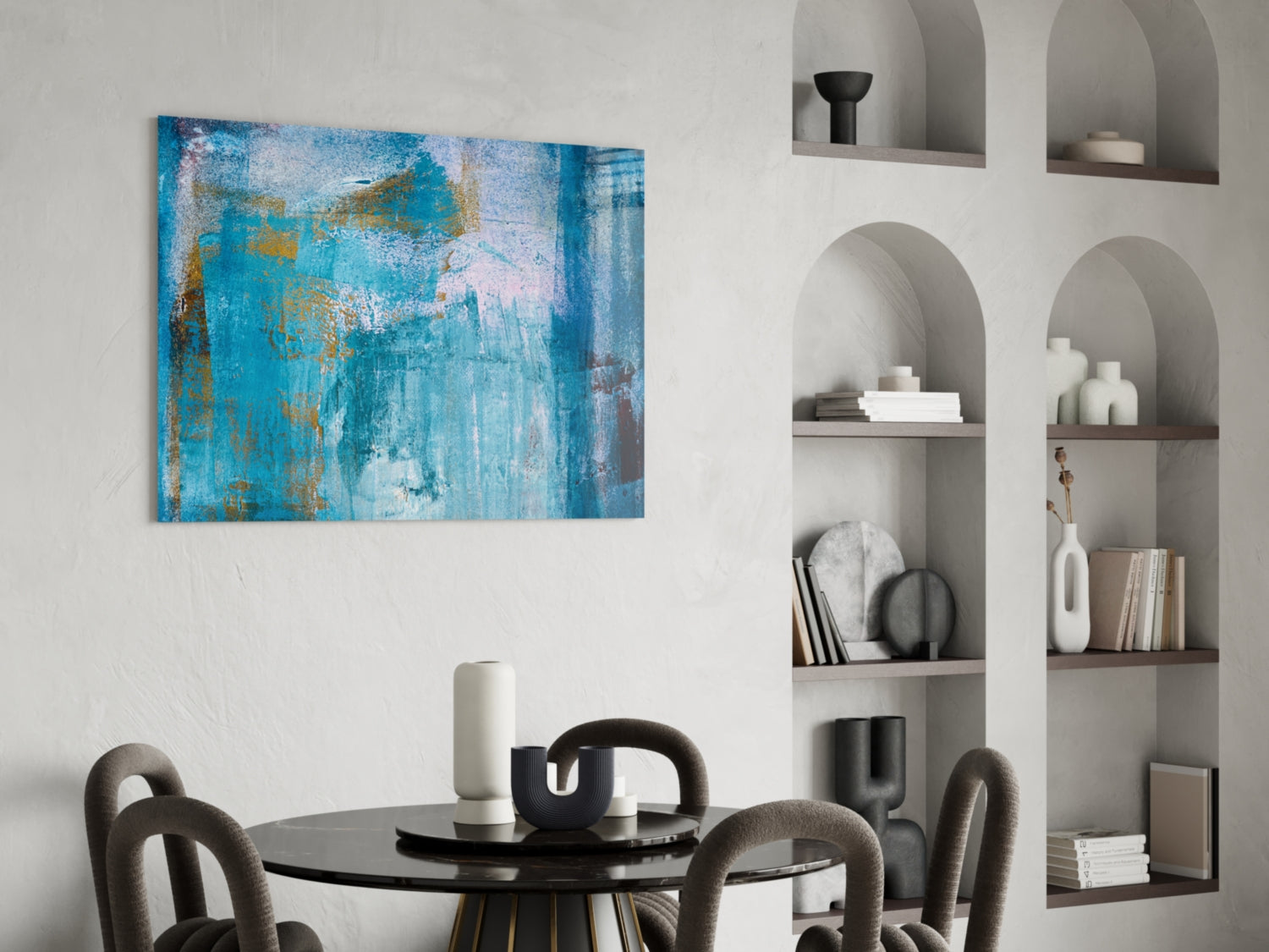 Blue Glass Wall Art.