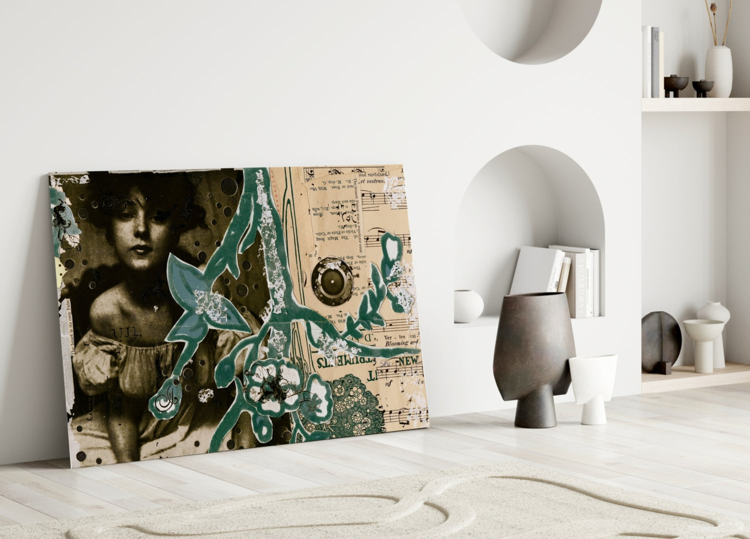 Abstract Glass Wall Art.