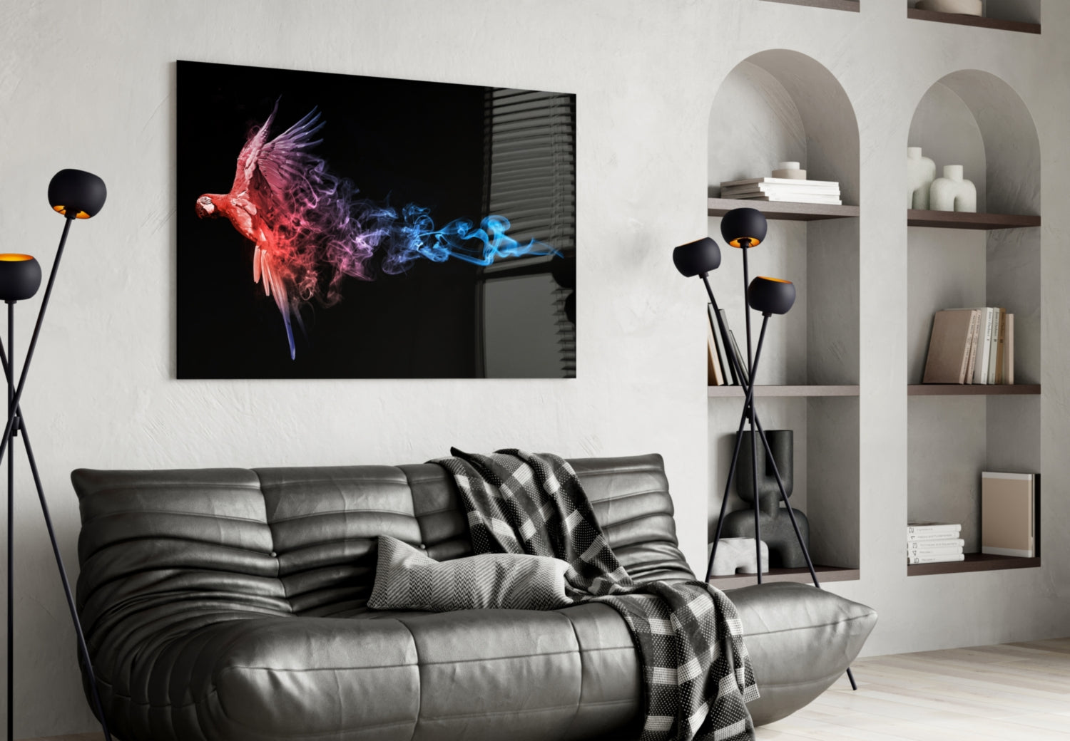 Parrot Glass Wall Art.