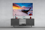 Red Sky panel catching warm light to reveal its blazing horizon