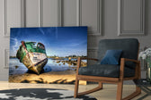 Shipwreck glass print enhancing a hallway with adventure pulse