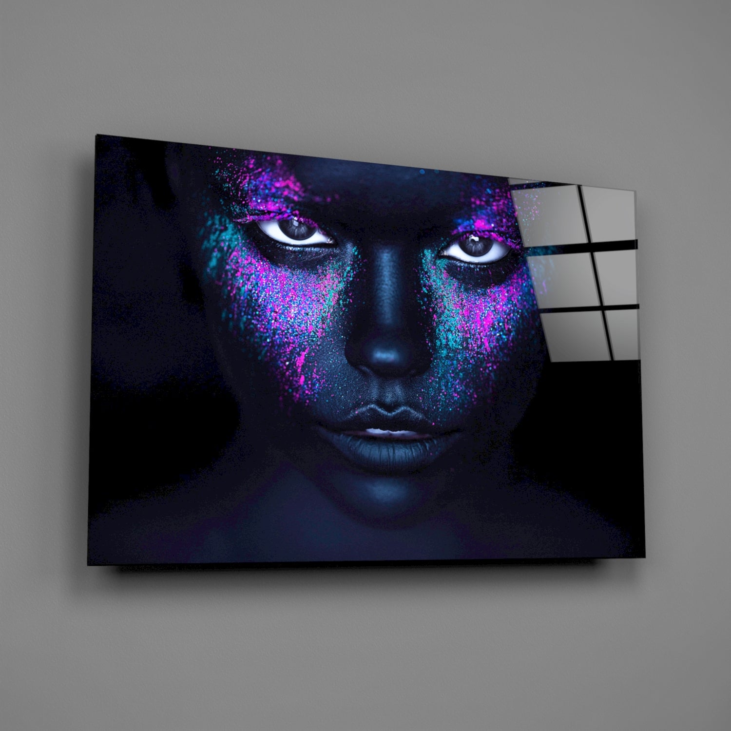 Woman Portrait Glass Wall Art.