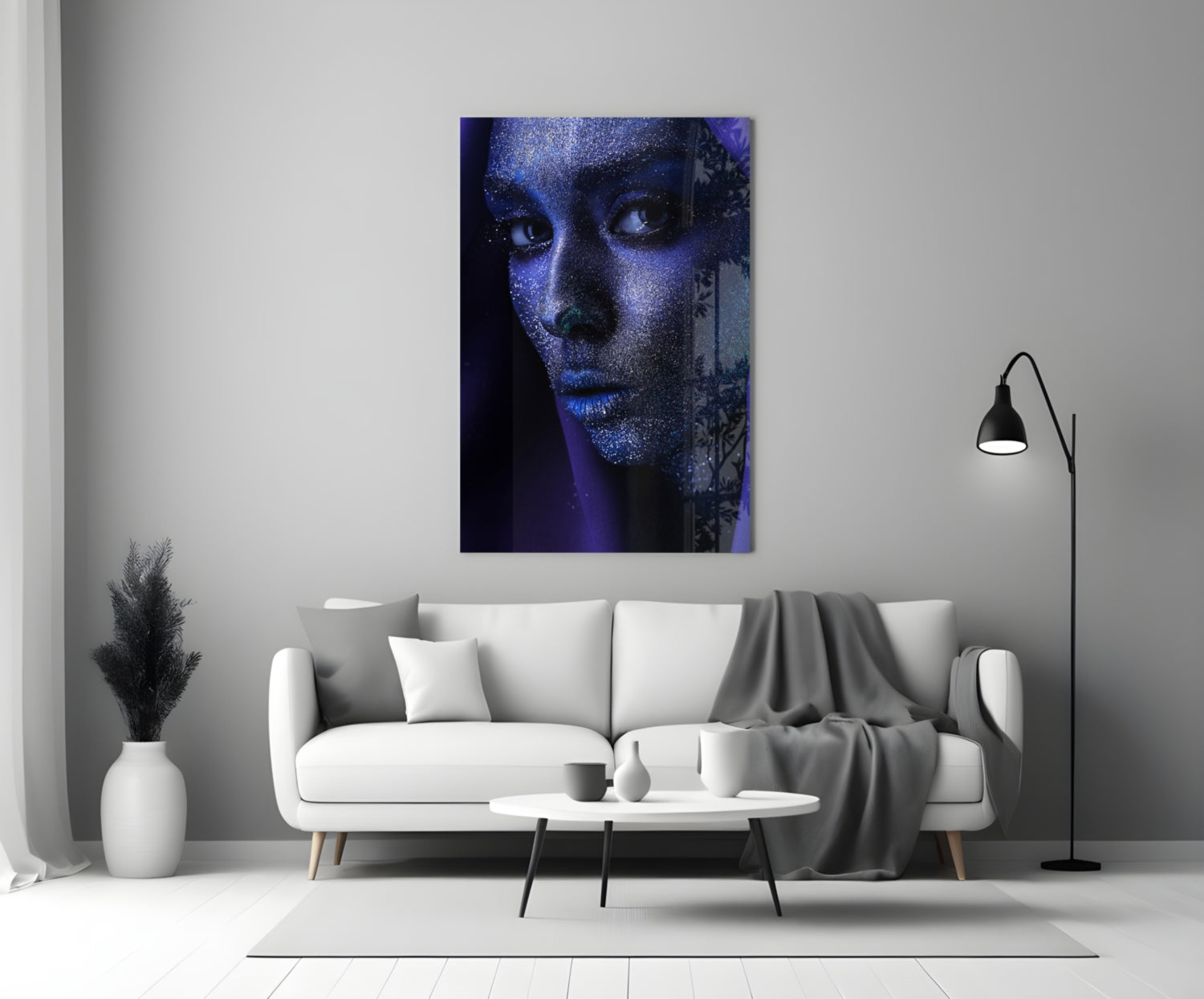 Woman Portrait 2 Glass Wall Art.