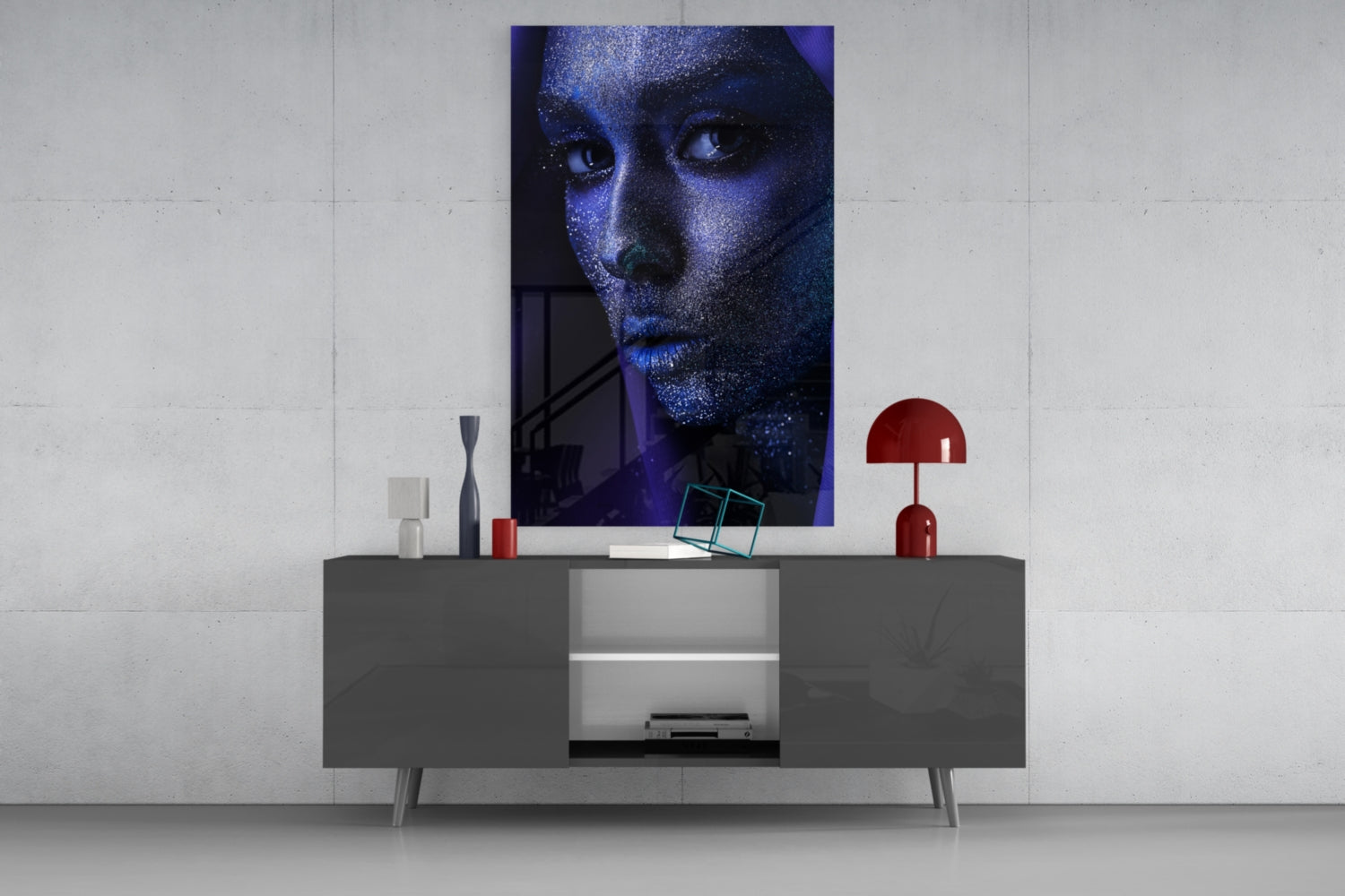 Woman Portrait 2 Glass Wall Art.