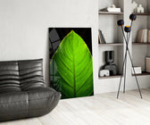 Green Leaf panel adding spa energy to a bathroom