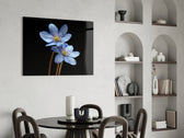 Blue Flower panel adding feminine grace to a dressing area