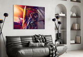 Woman Portrait 4 glass wall art styled in a creative studio