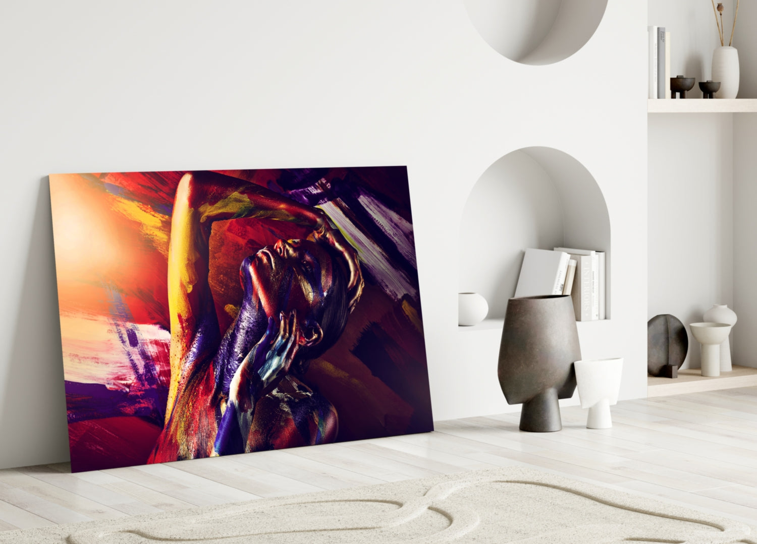 Woman Portrait 4 Glass Wall Art.