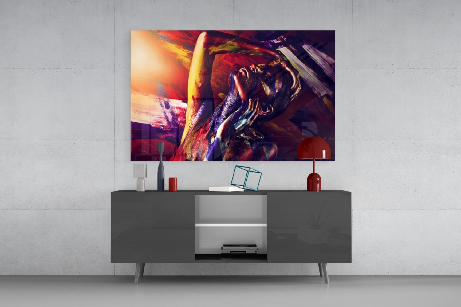 Woman Portrait 4 Glass Wall Art.