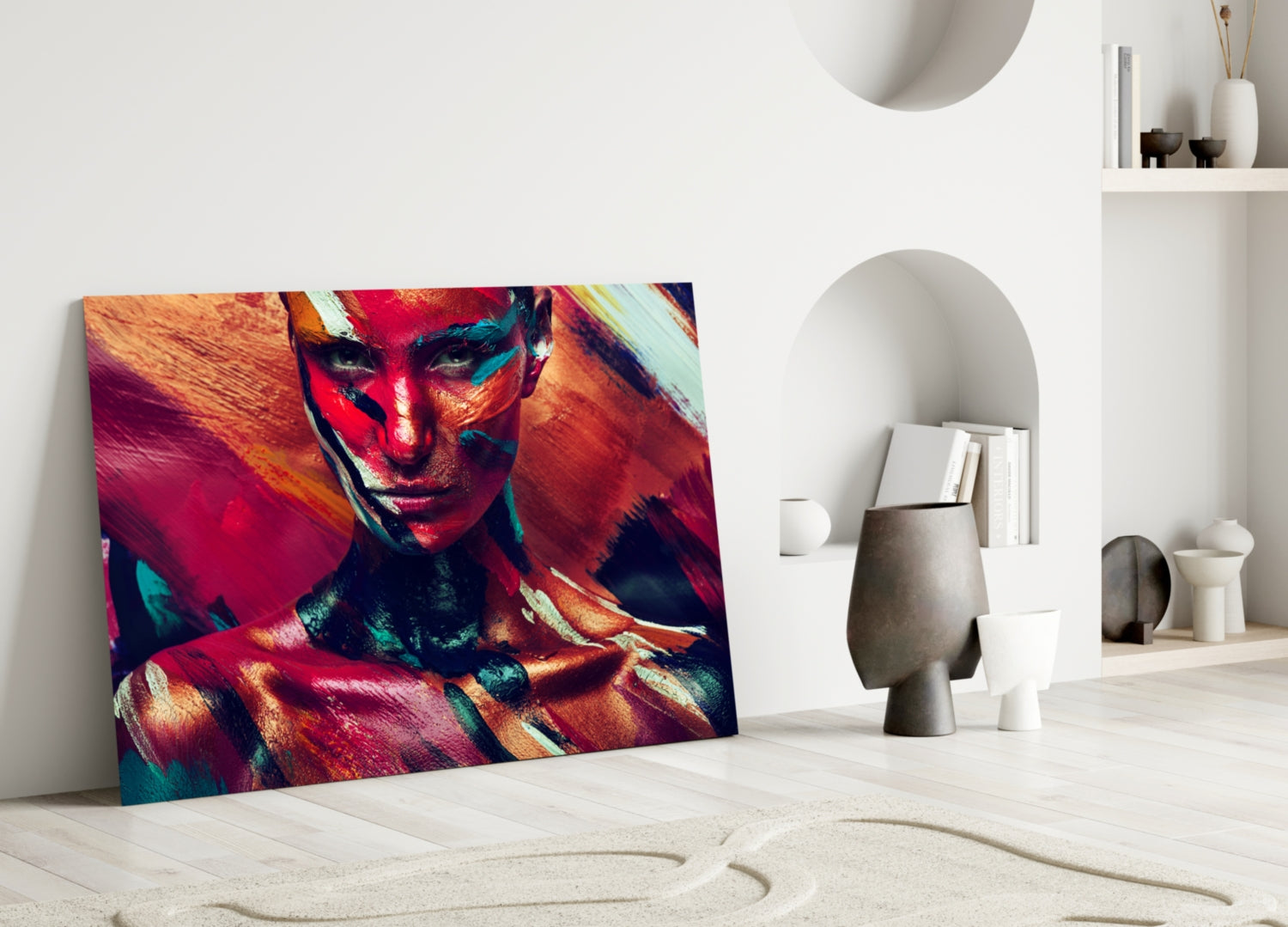 Female Portrait 5 Glass Wall Arts.