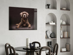Dog panel adding home-protector mood to a study