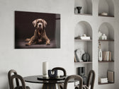 Dog panel adding home-protector mood to a study