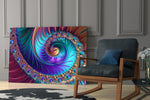 Abstract glass print enhancing a study with imaginative pulse
