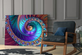 Abstract glass print enhancing a study with imaginative pulse