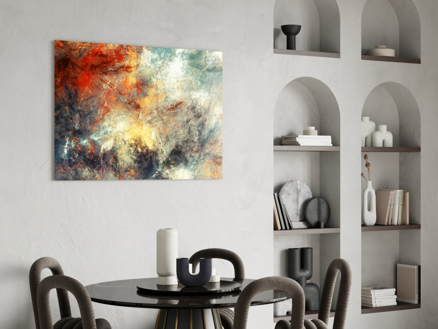 Abstract 3 Glass Wall Arts.