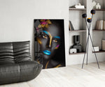 Woman Portrait 8 panel adding runway mood to a dressing area