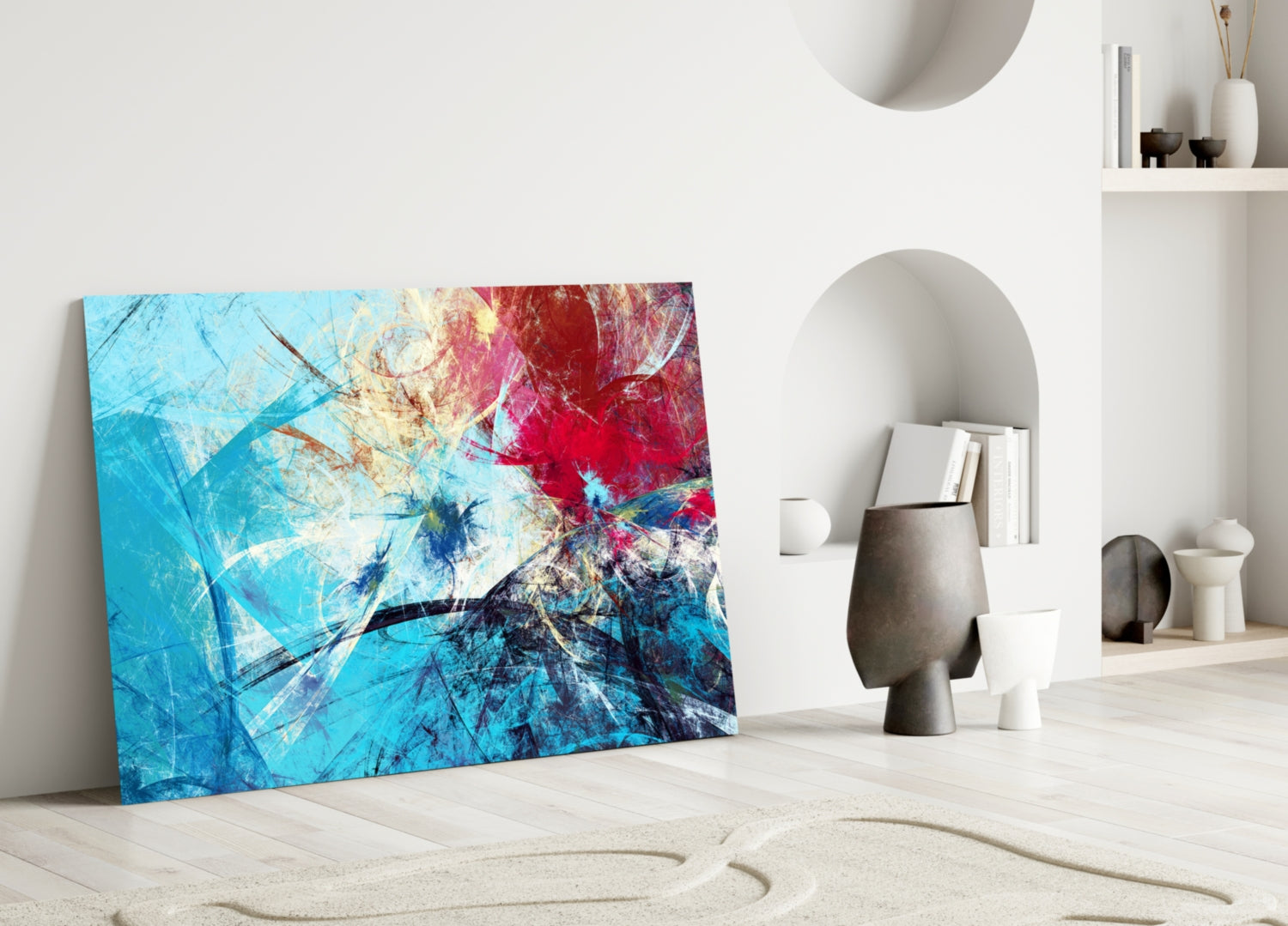 Abstract 4 Glass Wall Arts.