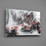 Shan shui ink landscape panel bringing literati grace to a contemporary living space
