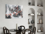 Japanese Drawing panel adding meditative mood to a tea room