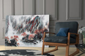Japanese Drawing glass print enhancing a hallway with calligraphic grace