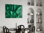 Green Tropical Leaf panel adding tropical spa mood to a bathroom