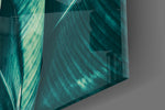 Green Tropical Leaf 2 artwork anchoring a hallway with biophilic palette