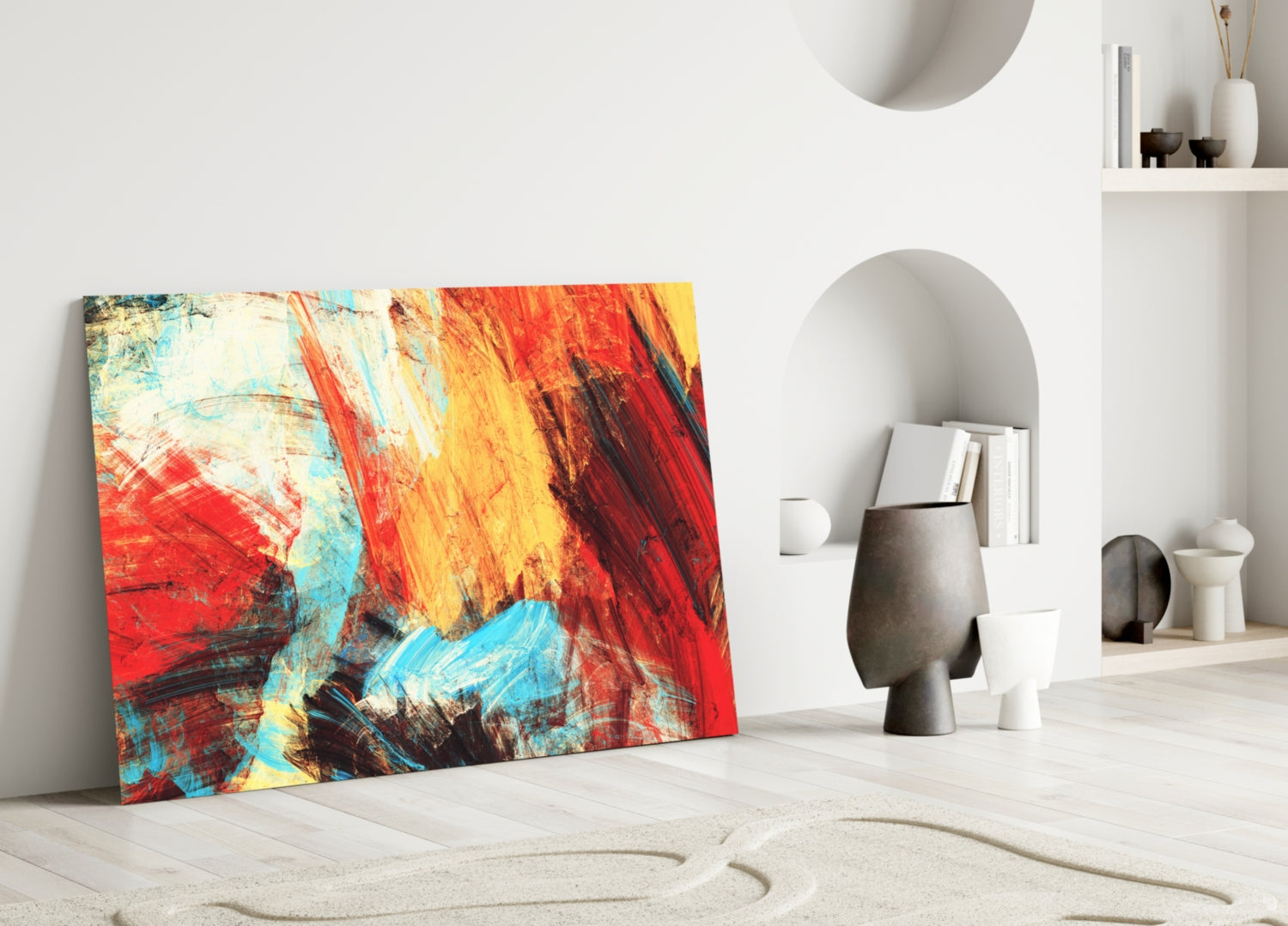 Abstract 3 Glass Wall Arts.