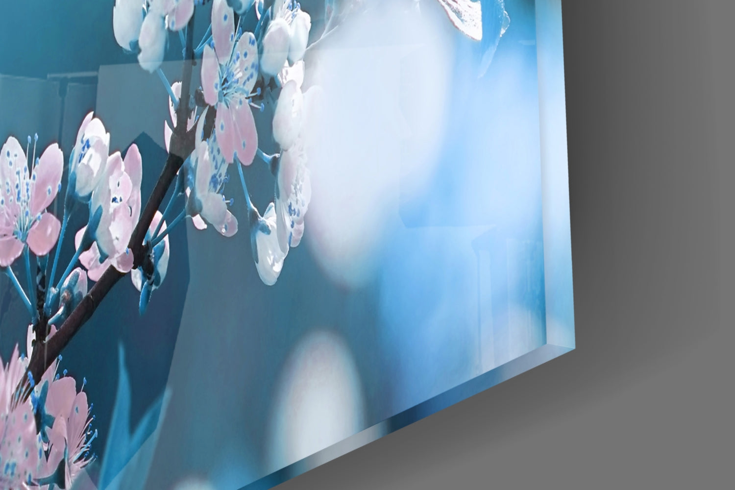 Spring Flowers Glass Wall Art.