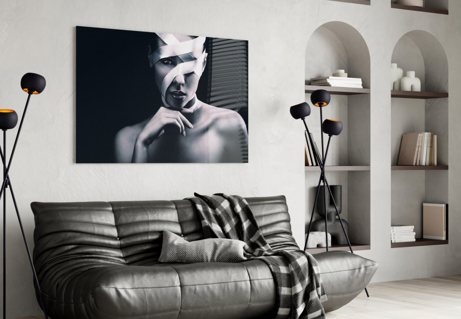 Woman Portrait 9 Glass Wall Arts.