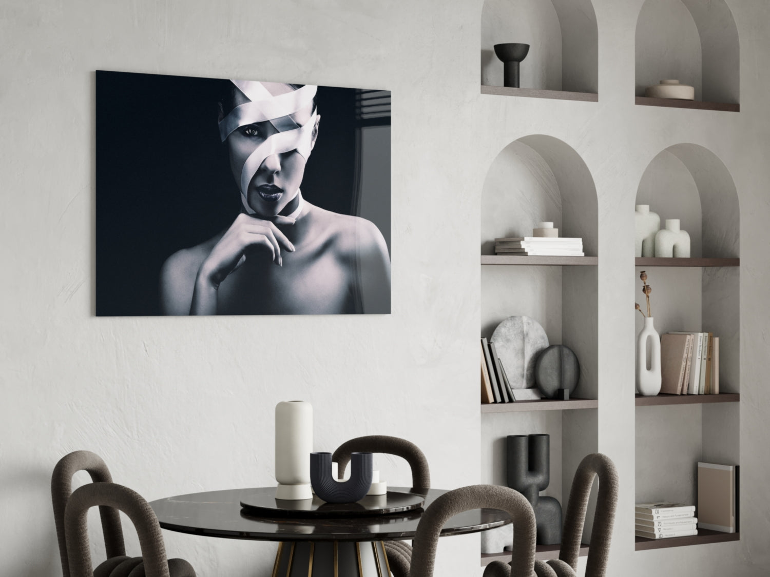 Woman Portrait 9 Glass Wall Arts.