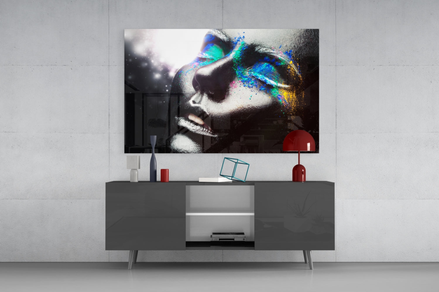 Female Portrait 10 Glass Wall Arts.