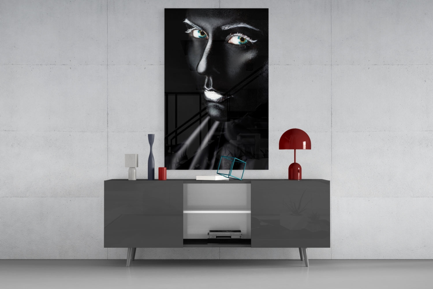 Female Portrait 11 Glass Wall Art.