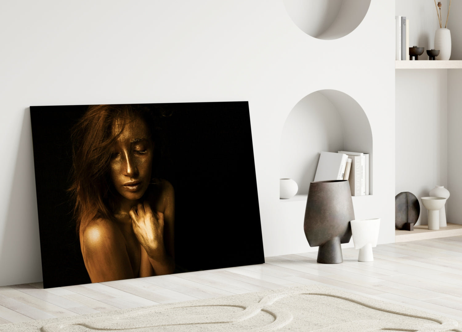 Woman Glass Wall Art.