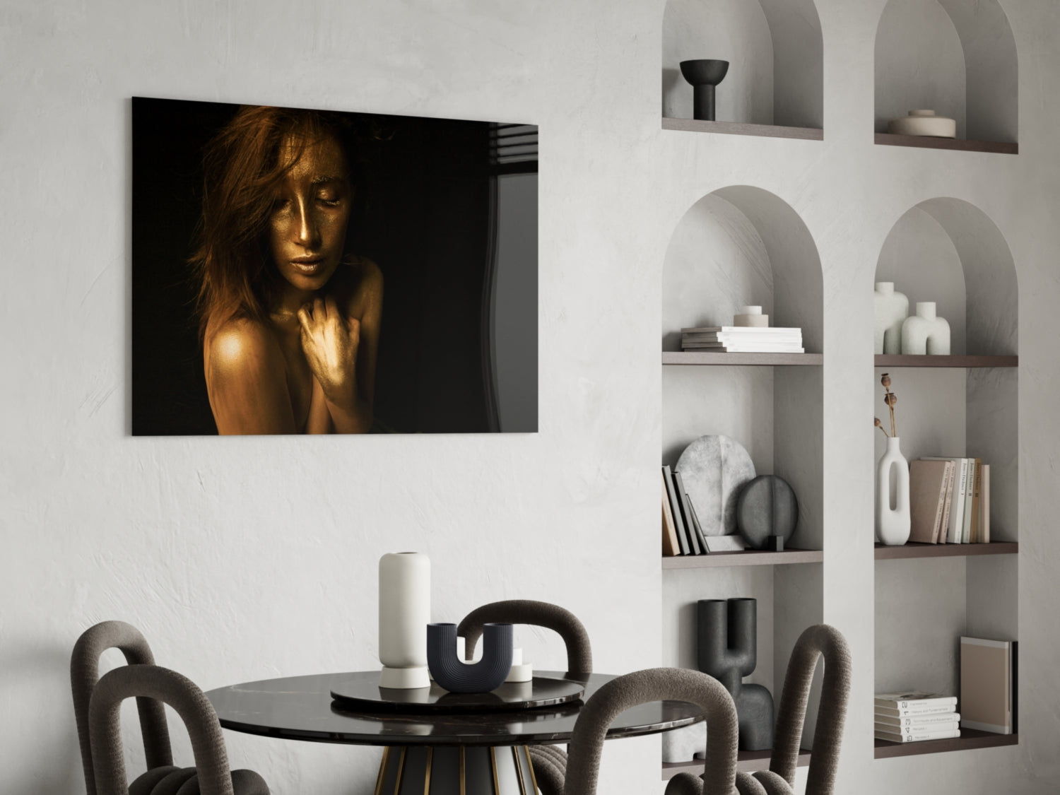 Woman Glass Wall Art.