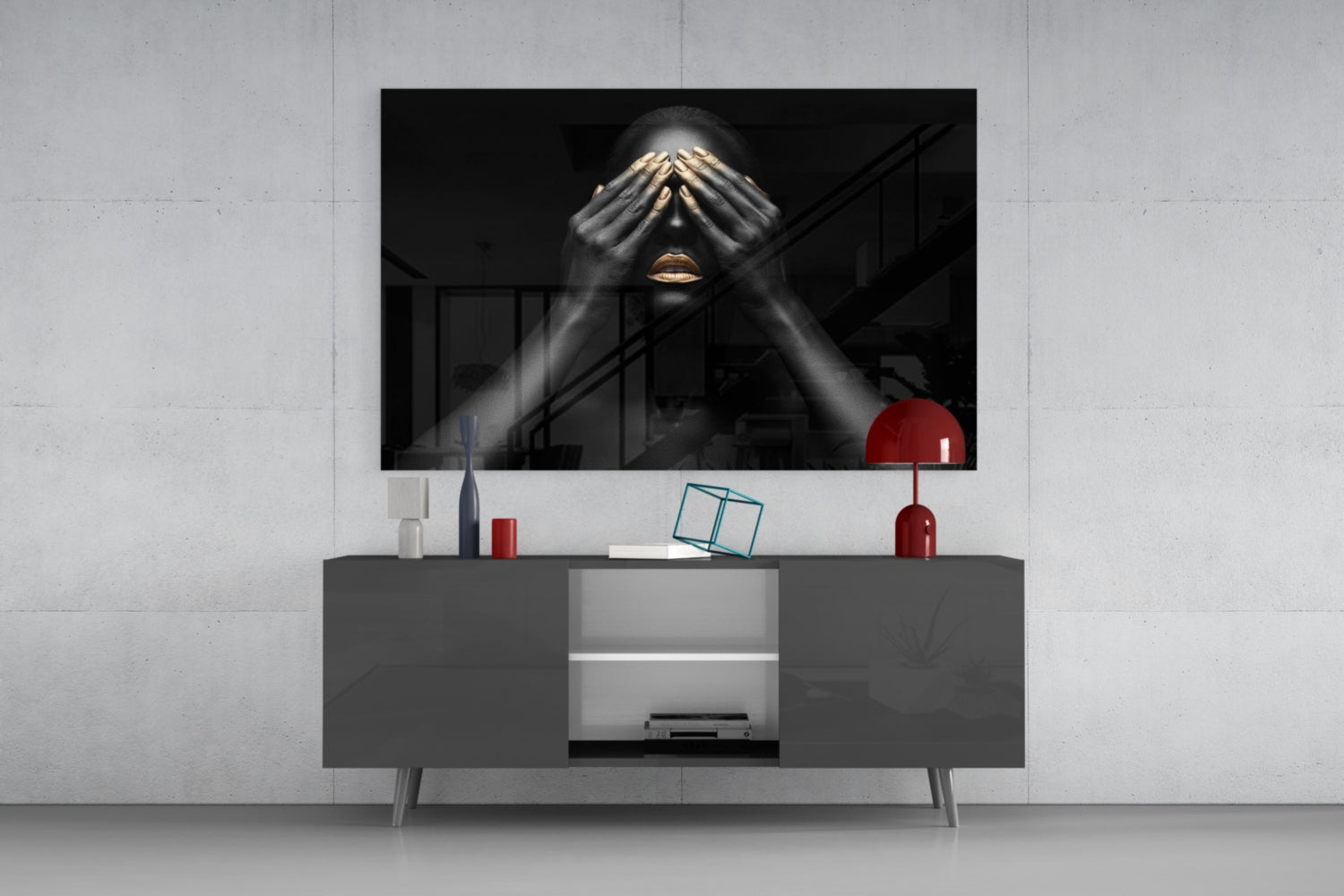 Woman Glass Wall Art.