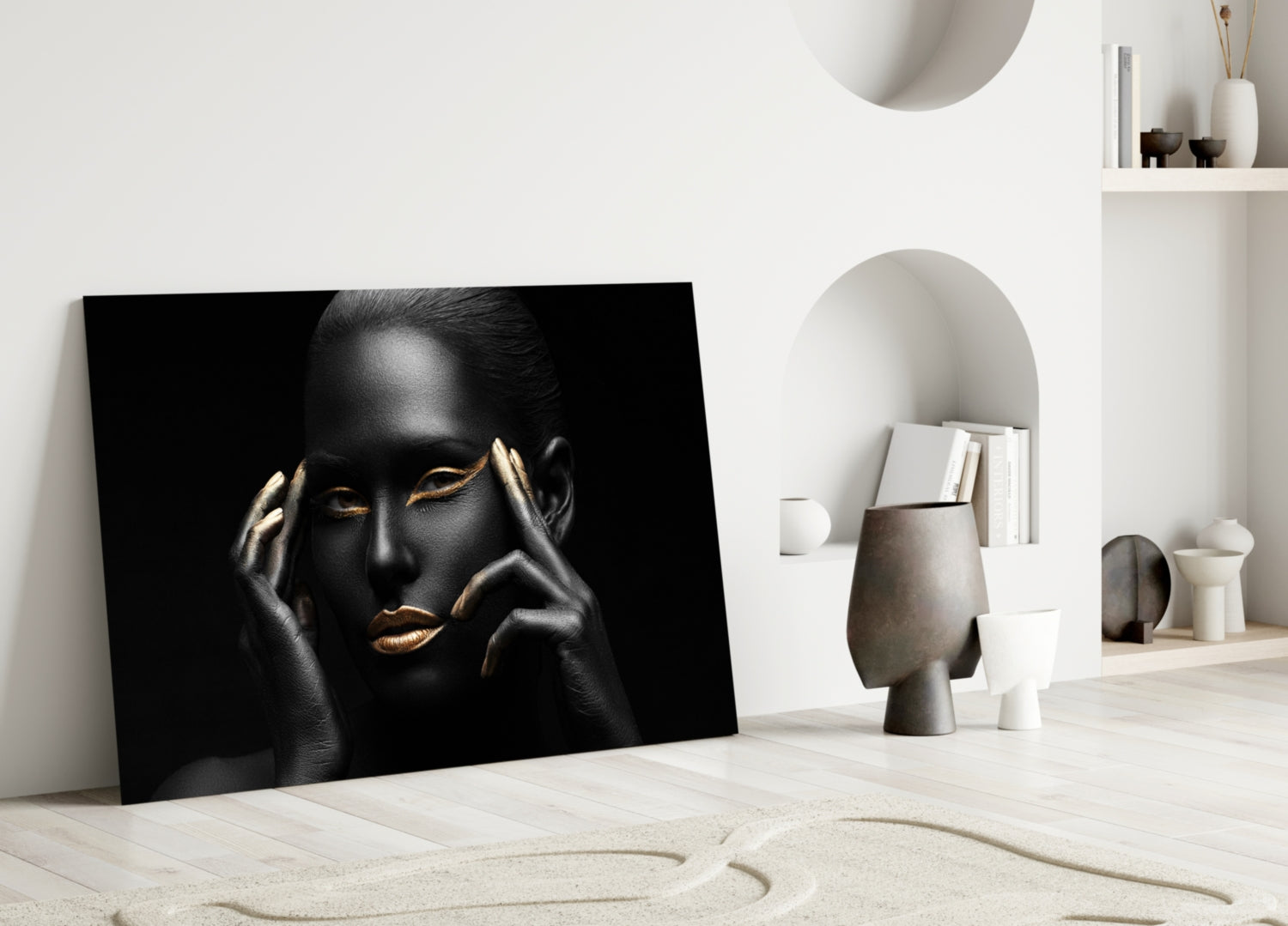 Woman Glass Wall Art.