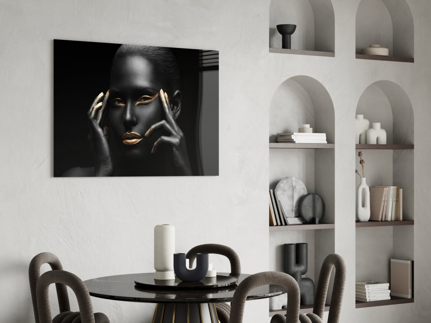 Woman Glass Wall Art.