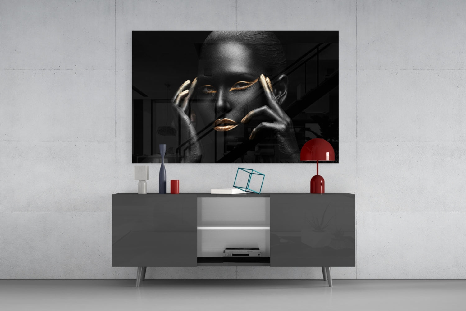 Woman Glass Wall Art.