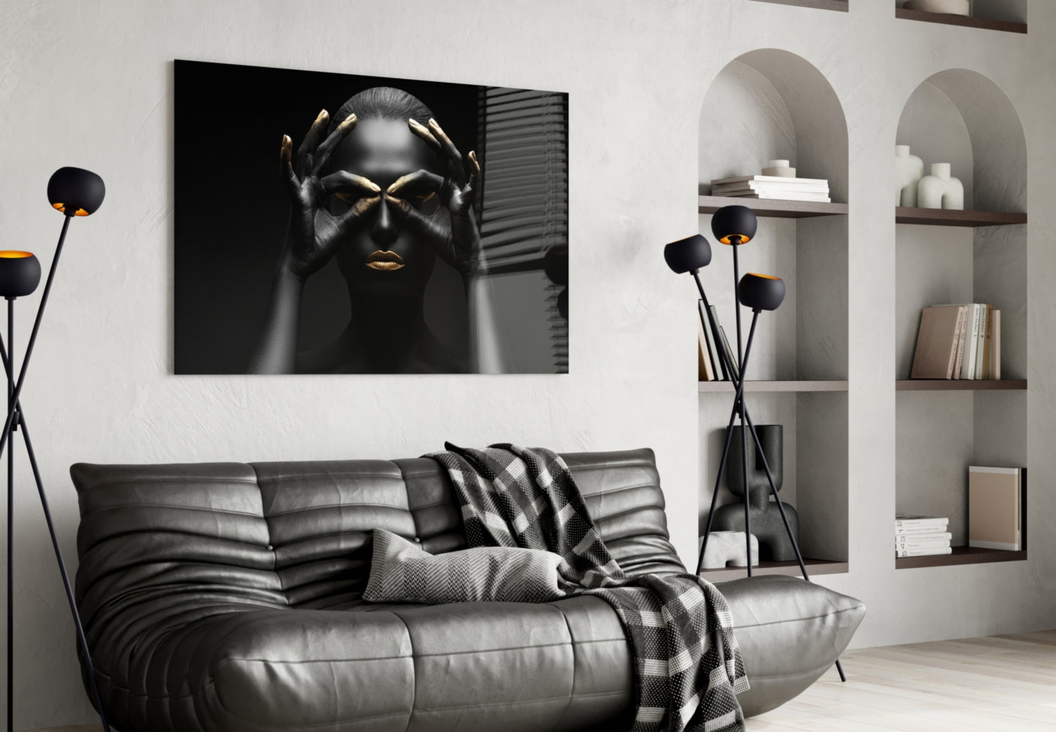 Woman Glass Wall Art.