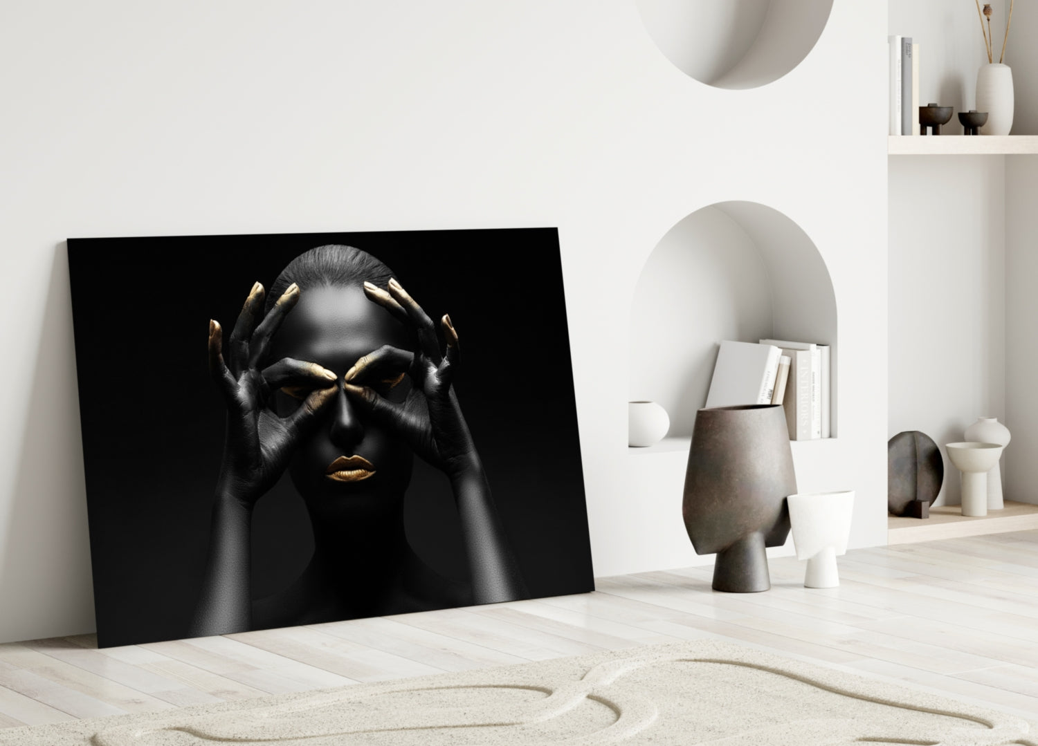 Woman Glass Wall Art.