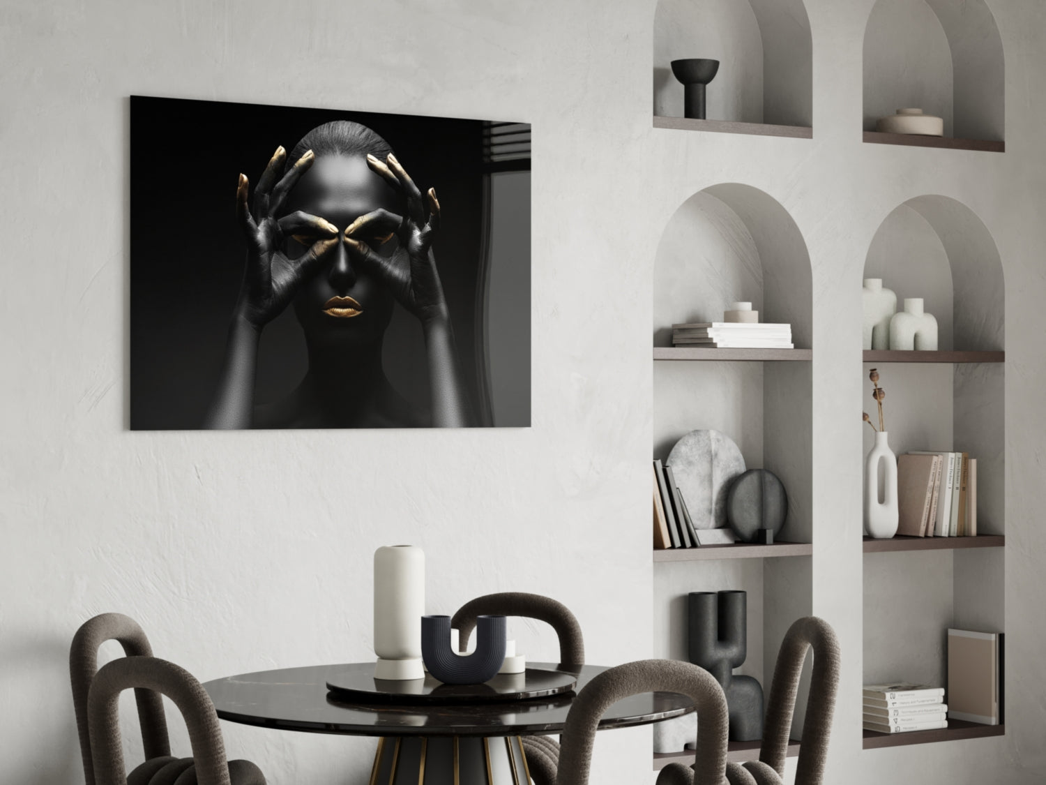 Woman Glass Wall Art.