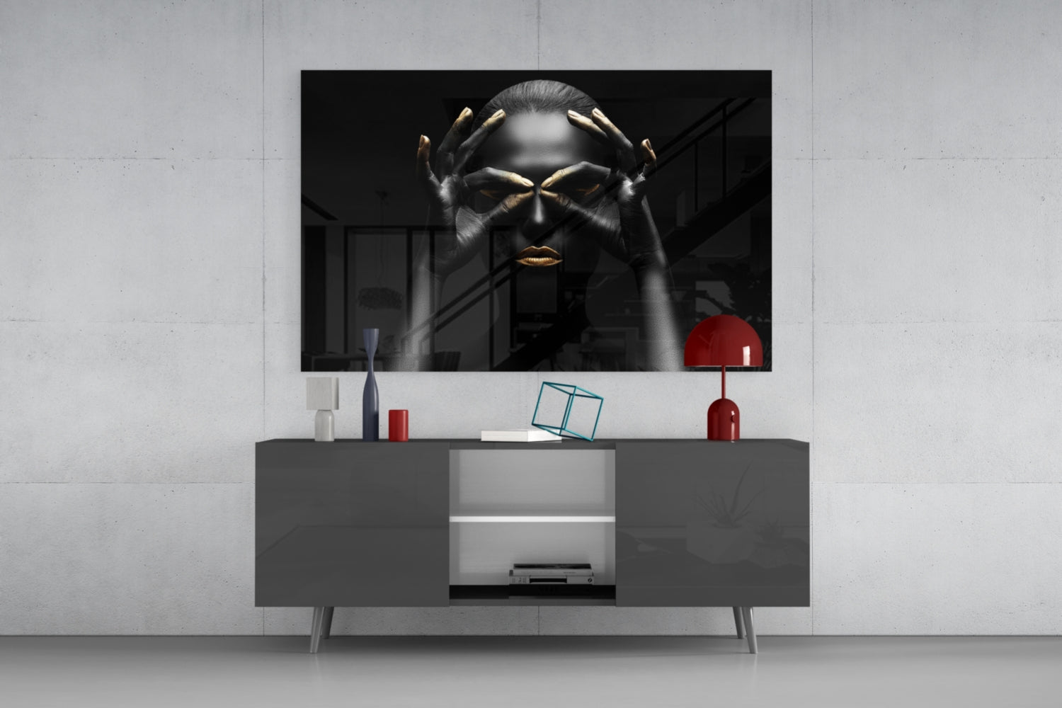 Woman Glass Wall Art.