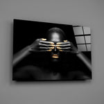 Woman panel catching warm light to reveal its gold shine