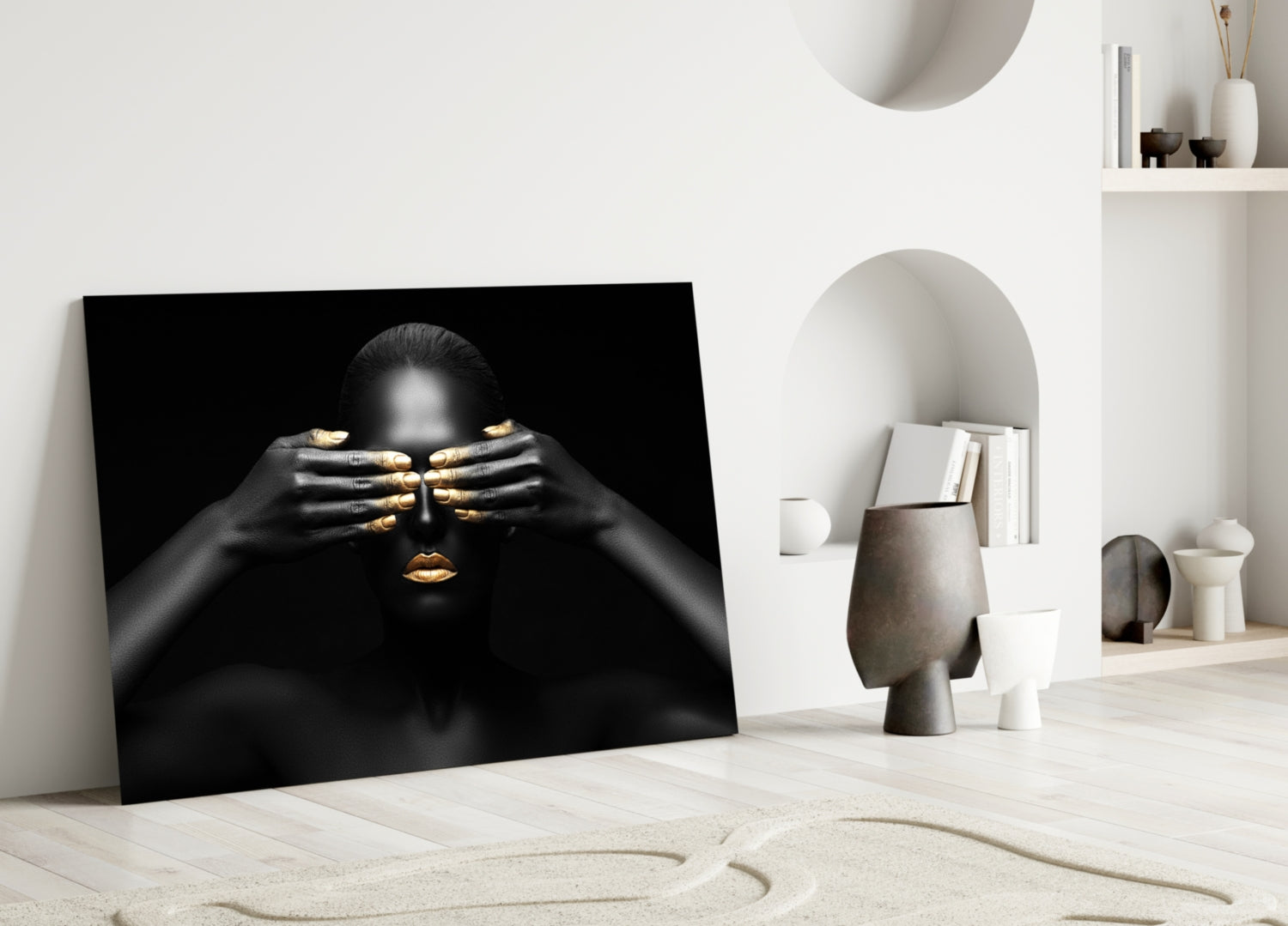 Woman Glass Wall Art.